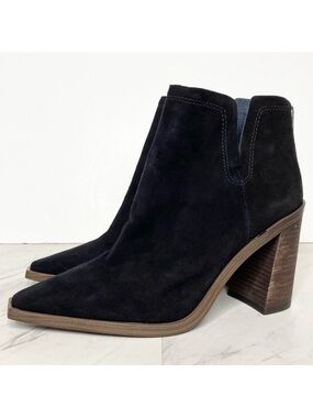 Vince Camuto Welland Black Suede Bootie 7 1/2 M